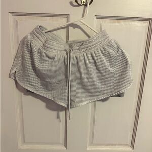 Women's White Mesh Shorts